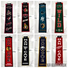 NEW Winning Streak NHL Wool Sports Banner - Various Teams 8" x 32"