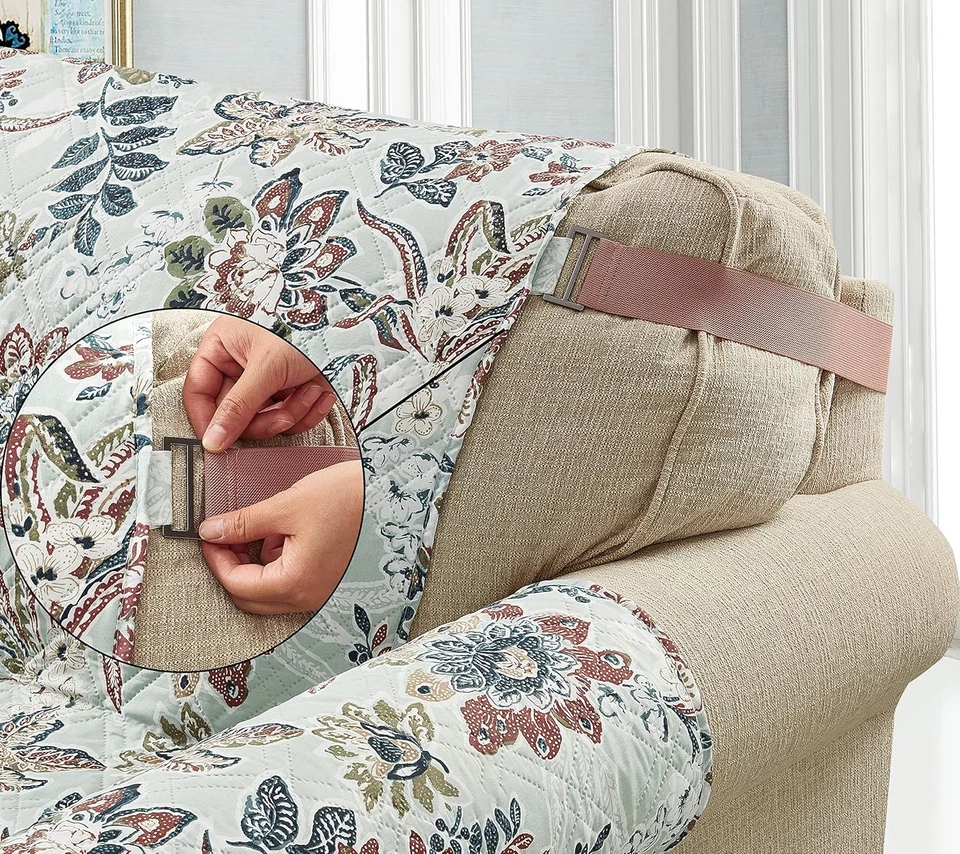 Sofá Brilliant Sunshine Beautiful Burgundy Flowers 78 tamanho grande, verde  - Imagem 3 de 4