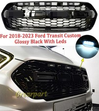 Glossy Black Grille For 2018-2023 Ford Transit Custom Grill Rap-tor Style Mesh