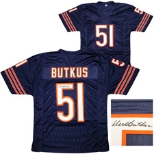 SALE! Chicago Bears Dick Butkus Autographed Signed Blue Jersey Beckett BAS