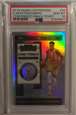 2019 Panini Contenders Giannis Antetokounmpo Con. Finals Ticket /125 - PSA 10