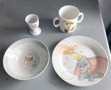 Disney Magical Beginnings Baby Ceramic Pieces Plate, Bowl, Cup & Egg Cup