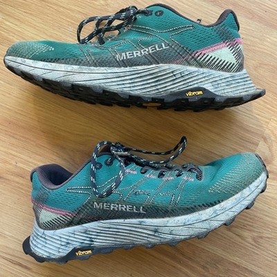 Merrell Women 8.5 US MOAB Flight J066814 Trail Running Shoes Teal Green Sneakers