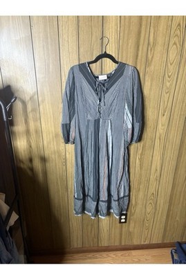 Universal Thread Black & White Striped Shift Dress Size M