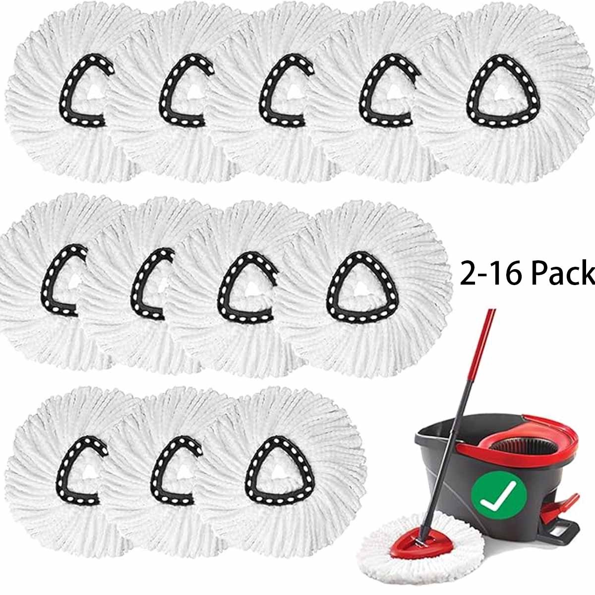 Replacement Microfiber Mop HEAD For O-Cedar Spin Mop Easy Clean Wring Refill US