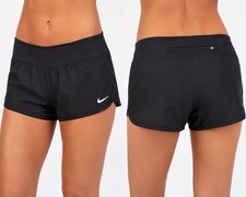 Nike Swim Women  s Board Shorts Black XL Mesh Lined Zip Pocket NWT NESS8202-001
