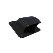 InOvate DryerJack Low Profile Roof Vent with Roof Neck Black Black