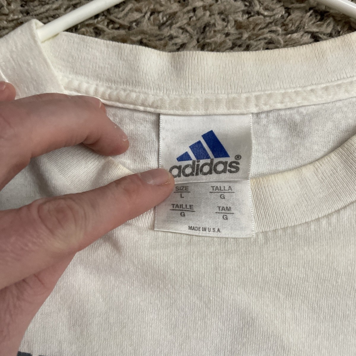 Vintage Y2K Adidas Center Logo Long Sleeve T-Shirt Large