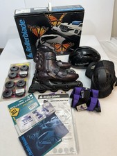 Vintage Rollerblade Bravoblade GLX Inline Skates US Women's 11.5 Box Wheels Etc.