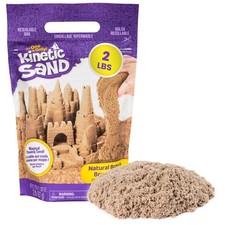 , 2lb Brown Play Sand, Moldable Sensory Toys for Kids, Resealable Bag Packag...