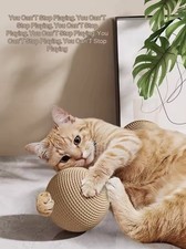 New 3pcs Cat Scratching Ball Kitten Sisal Rope Paw Claw Interactive Pet Bite Toy