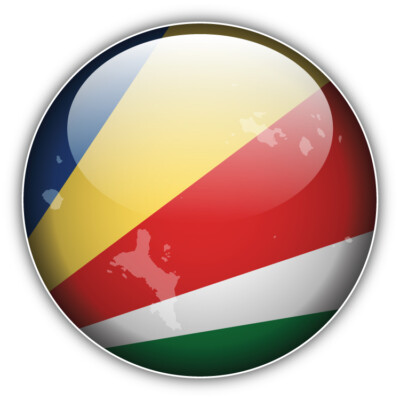 Seychelles Glossy Flag Map Label Car Bumper Sticker Decal