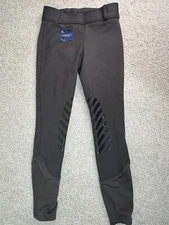 Ovation Winter Riding Pants Women's Large Gray Equestrian Breeches Fleece Lined