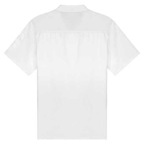 Men's Short Sleeve Collar Chef Coat Jacket Canteen Restaurant Kitchen Uniform - Picture 18 of 23