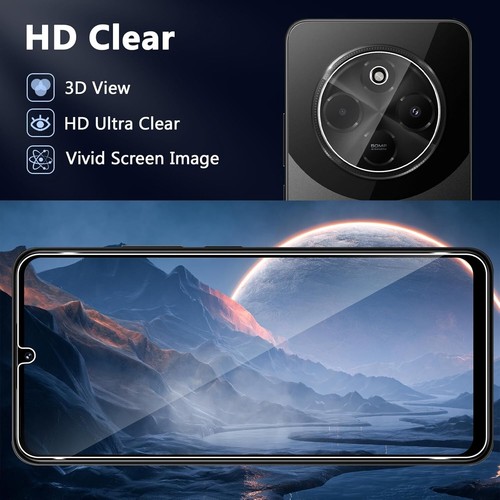 2x Schutzglas + 2x Kameraschutz für Xiaomi Poco C75 5G / Xiaomi Redmi 14C 9H HD - Bild 5 von 7