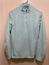 The North Face Fleece Womens M Long Sleeve Mock Neck Quarter Zip Sweatshirt Blue