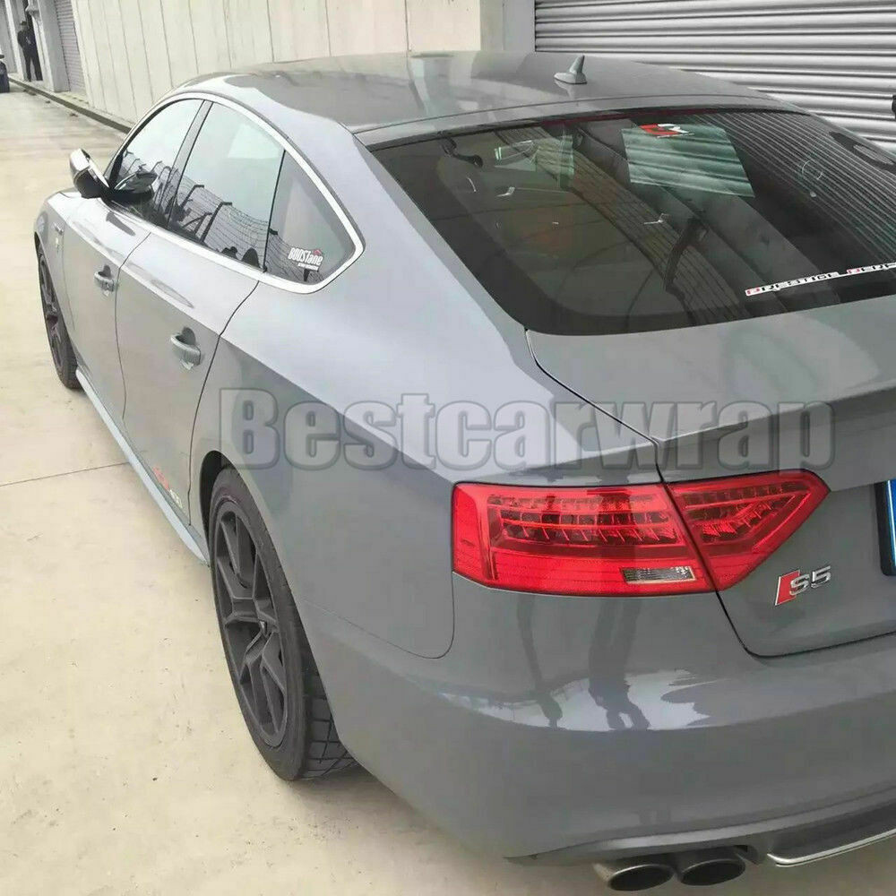 Full Roll 100FT x 5FT Grey Glossy Vinyl Film Gloss For Whole Car Wrap ...