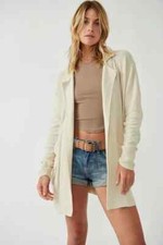 Free People WE THE FREE Women's Ivory Care FP Desert Blazer Sz XS PLZ READ