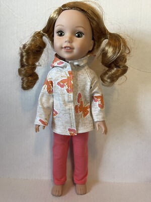 Butterfly Hoodie Pants Fits AG Wellie Wishers Glitter Girls Doll