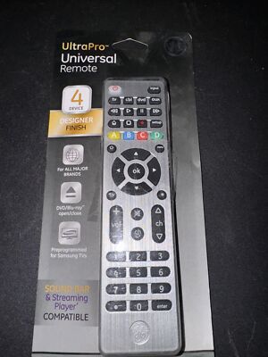 General Electric 33709 4 Device Universal Remote Control - Silver