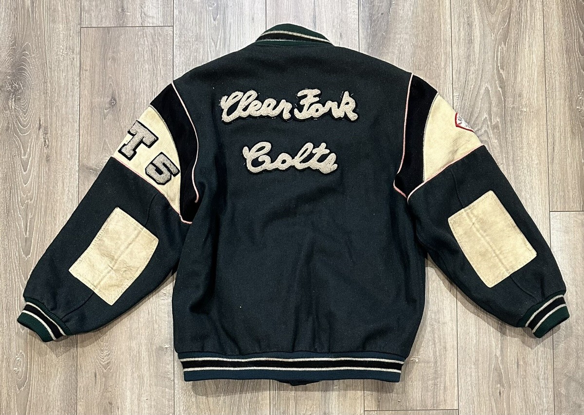 Vintage AMERICAN SPIRIT Clear Fork Colts Varsity Jacket Coat Vintage AMERICAN SPIRIT Clear Fork Colts Varsity Jacket Coat