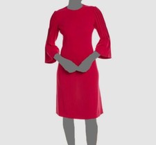  595 Rickie Freeman for Teri Jon Women's Pink Pleated Sleeve Sheath Dress Size 6