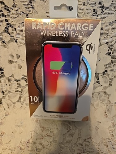 Gabba Goods 10 Watt Rapid Charge Wireless Pad Qi, Rose Color Apple & Samsung New - Picture 6 of 8