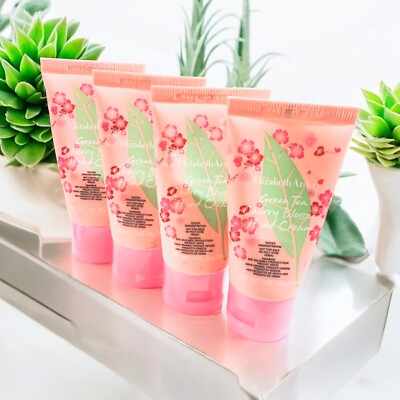 Elizabeth Arden GREEN TEA CHERRYBLOSSOM Hand Cream-sealed -Lot of 4 ( 1oz ea)