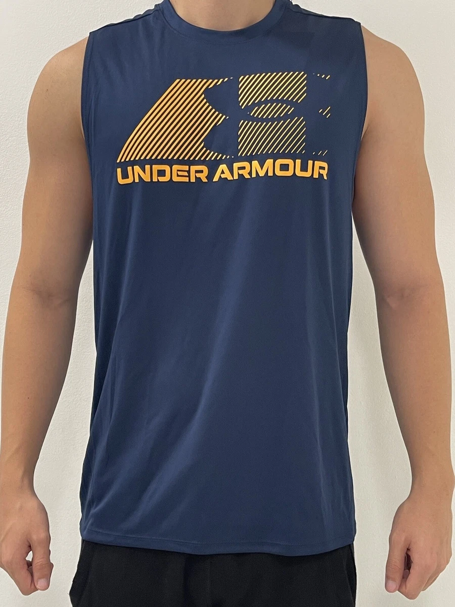 Under Armour Men's UA Velocity Graphic Workout Tank . Midnight Navy.