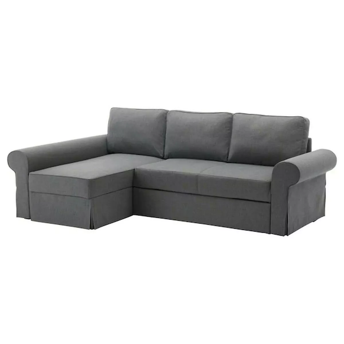 IKEA Backabro Sofa Bed with Chaise COVER set NORDVALLA GREY