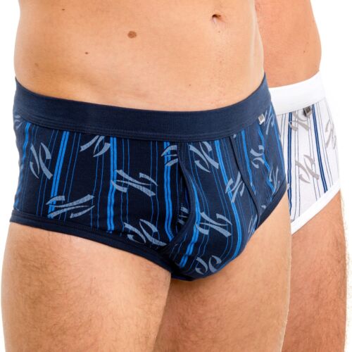 HERMKO 3282 Men's 100% Cotton Intervention and Softwaist Printed Brief - Picture 1 of 7