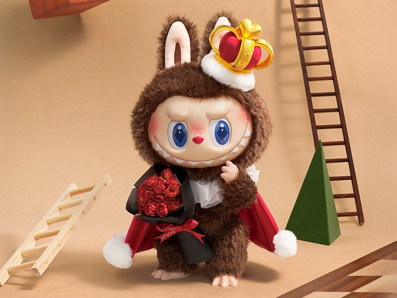 POP MART THE MONSTERS Let's Checkmate Plush Toy LABUBU KING
