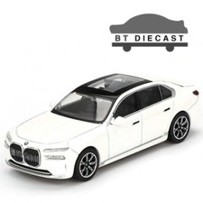MINI GT BMW i7 XDRIVE 60 1/64 DIECAST MODEL CAR MINERAL WHITE MGT00819