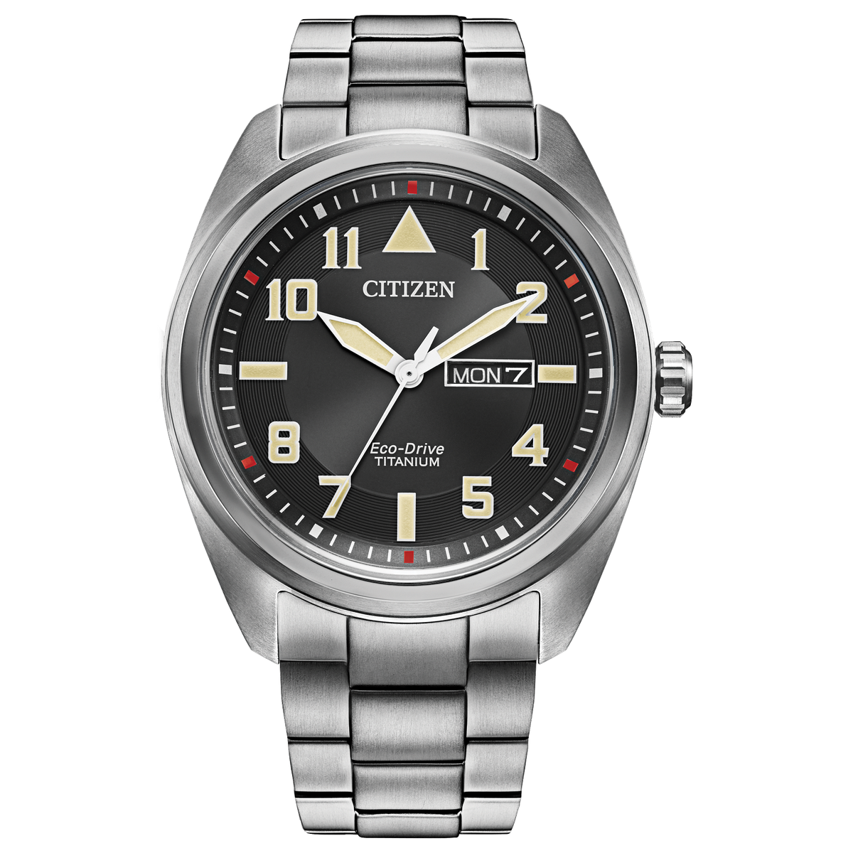 CITIZEN ECO-DRIVE BM8560-53E GARRISON BLACK DIAL DAY/DATE TITANIUM