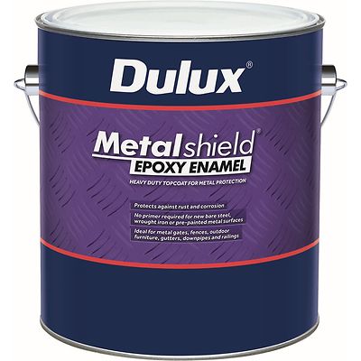 Dulux Metalshield EPOXY ENAMEL PAINT Rust Prevention FLAT BLACK
