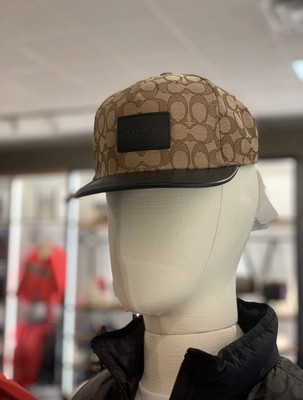 COACH MEN'S Signature Flat Brim Hat | eBay