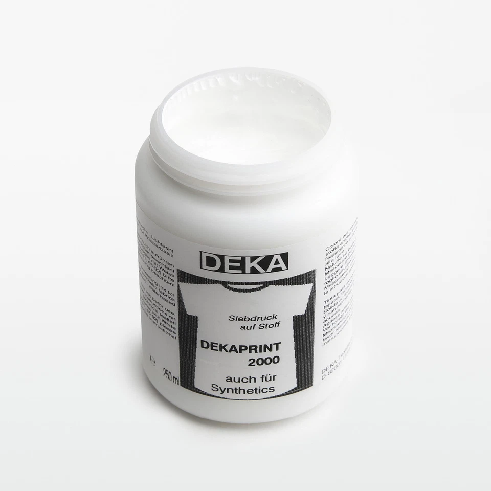 MARKENLOS 250ml DEKA Siebdruckfarbe Weiß zum Abmischen | Mischweiß | Siebdruck auf Stoff
