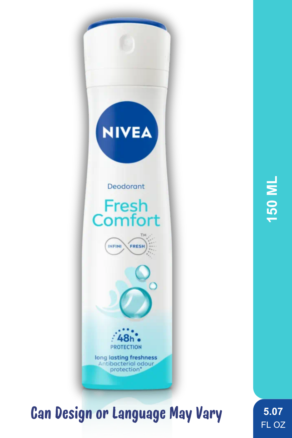 Nivea Fresh Comfort 48H Antibacterial Deodorant Spray 150ml for Long-Lasting Protection