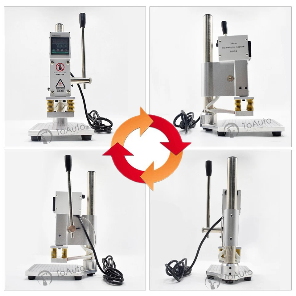 220V Leather Hot Foil Stamping Machine 5*7CM Card Embossing Bronzing Stamper New - Image 4 of 4