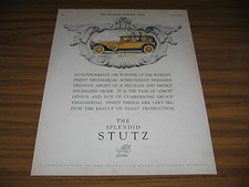 1928 Print Ad The Splendid Stutz Yellow 4-door Car 1928 Print Ad The Splendid Stutz Yellow 4-door Car