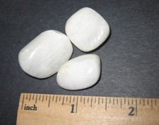 3 TUMBLED POLISHED RARE 0.3"-1" CRYOLITE STONE MINERALS GREENLAND ~ 27.2grams *3