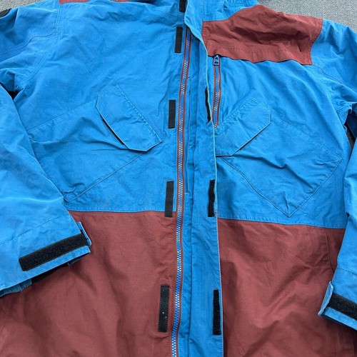 Chaqueta de cuchillo analógica Burton Buck para hombre XL snowboard con capucha azul rojo - Imagen 7 de 16