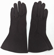 VTG Van Raalte Chocolate Brown Nylon Vandoe 6 Womens Driving Gloves USA AA23