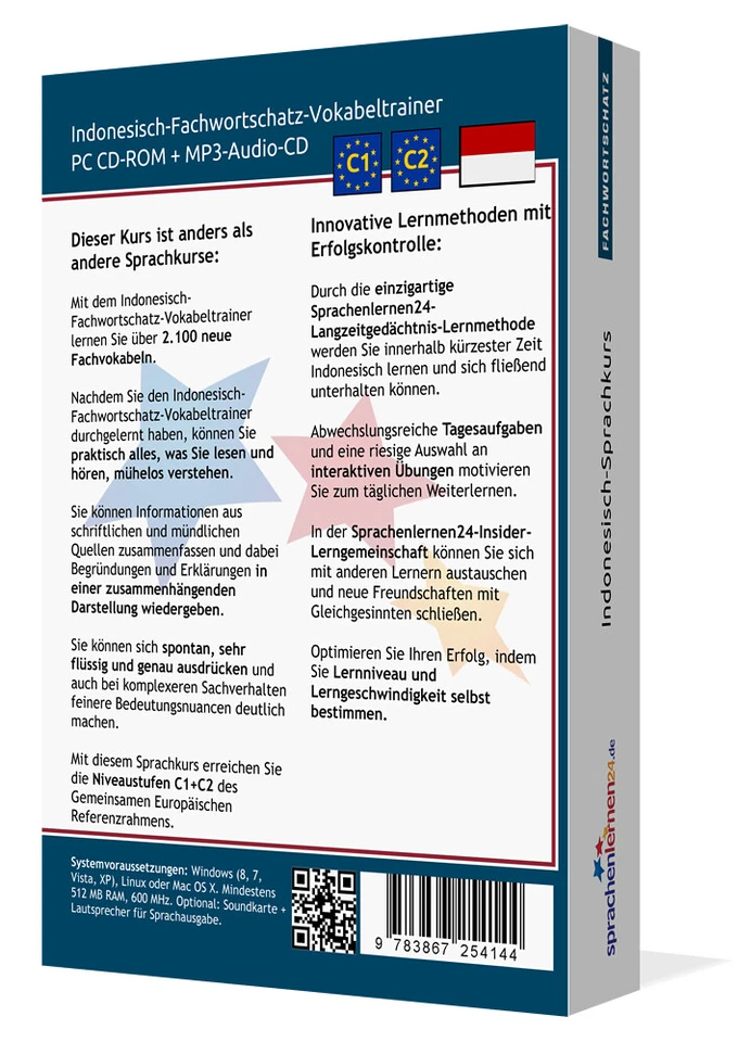Indonesisch lernen Fachwortschatz C1+C2 Vokabeltrainer Onlinekurs Sprachenlernen - Bild 3 von 4