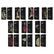 OFFICIAL HBO GAME OF THRONES HOUSE MOTTOS LEATHER BOOK CASE FOR HTC PHONES 1
