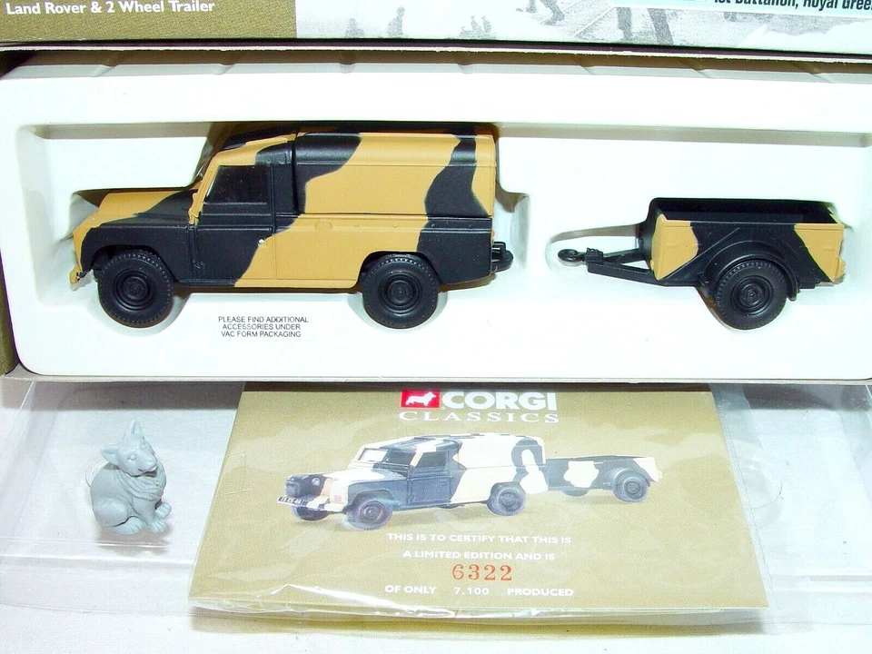 Corgi Classics 1:43 British Army LAND ROVER & TRAILER 1st Battalion Set MIB`98 - Image 4 of 4