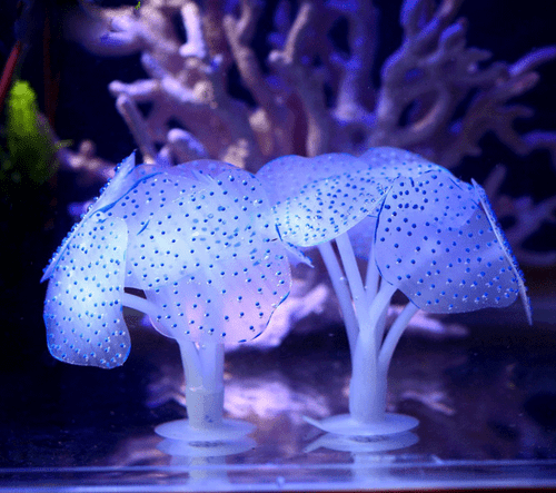 Aquarium Fish Tank Landscaping Decor Glowing Effect Jellyfishs Ornament Blue - Picture 2 of 2