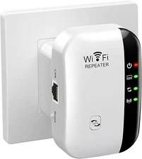 WiFi Range Extender Repeater, 300Mbps Wireless Router Signal Booster Amplifier