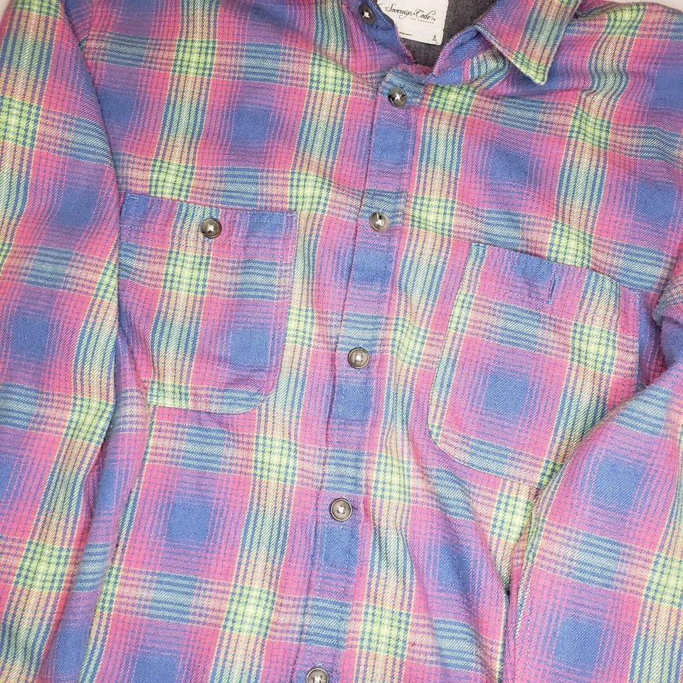 Sovereign Code Men's Arin Button Down Shirt, Blue/Green/Pink, Size Small - Image 2 of 4