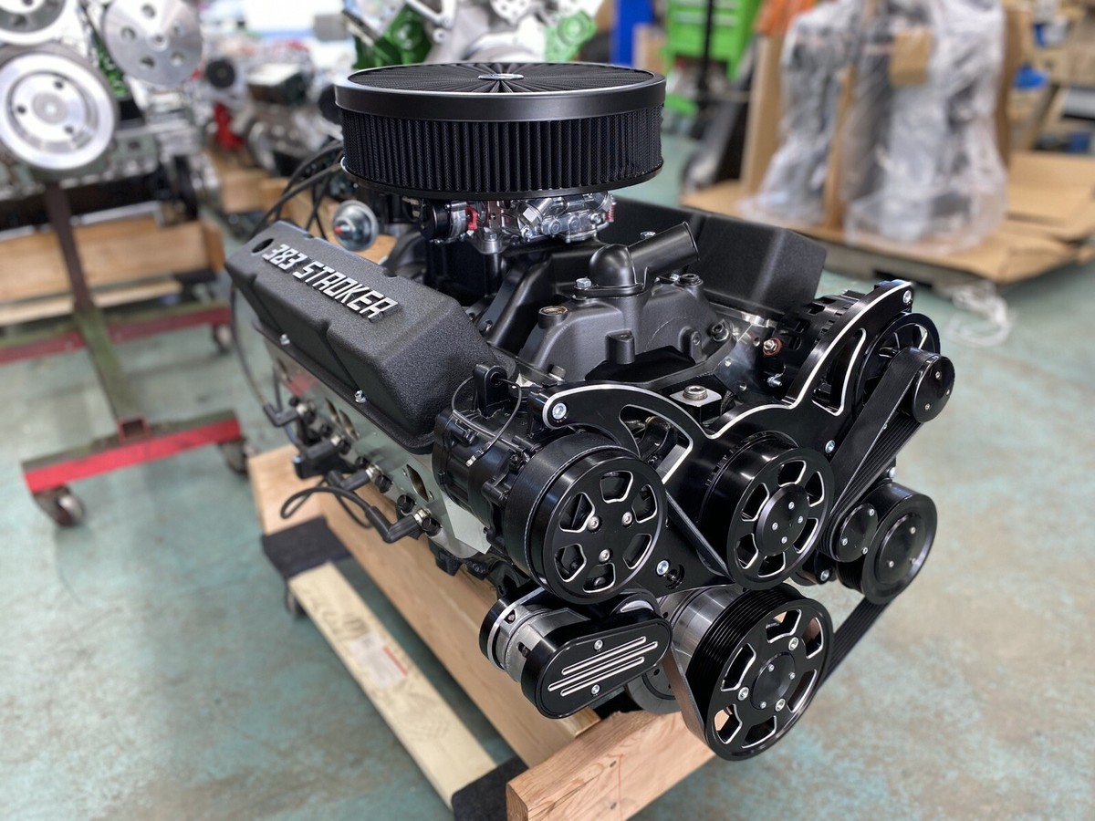 383 R STROKER CRATE ENGINE A/C 430-500hp your choice ROLLER
